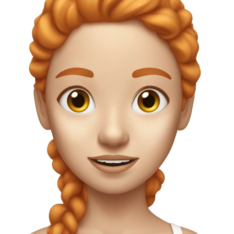 ginger girl doing skincare emoji