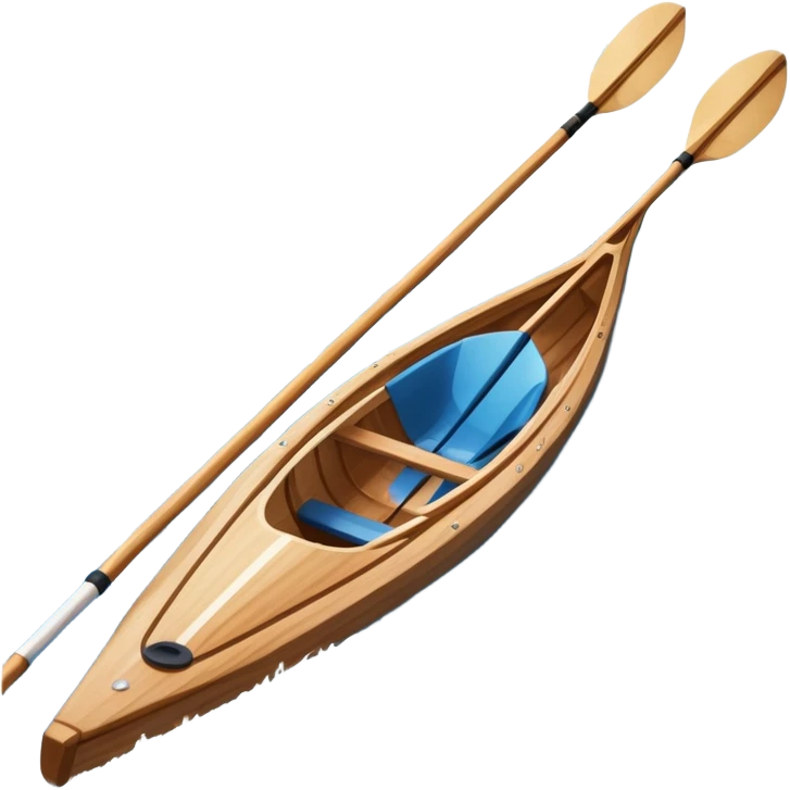 An icon showing a close-up of crossed oars, a sleek racing shell, and rippling water, symbolizing rowing. The design includes droplets in motion and a streamlined boat tip cutting through waves. Transparent background emphasizes strength, precision, and the spirit of competitive rowing emoji