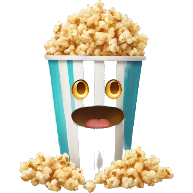 popcorn with soda emoji