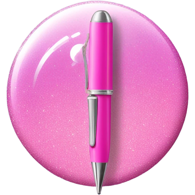 glittery pink gel pen emoji