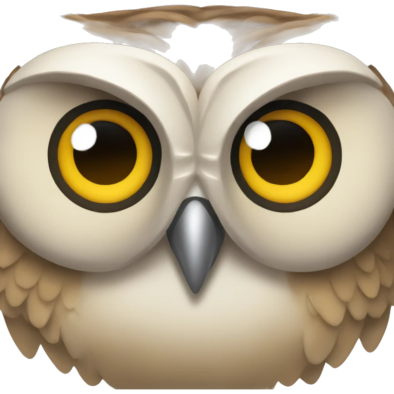 The owl is in shock emoji