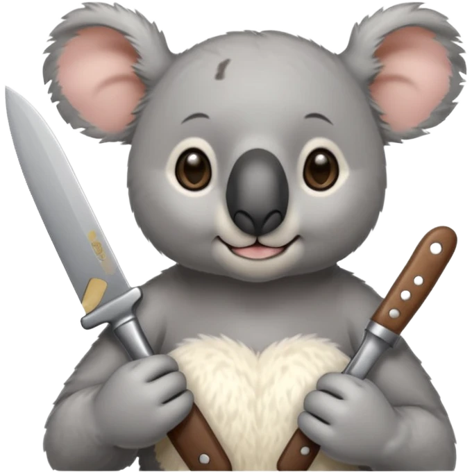 Female koala with knife emoji