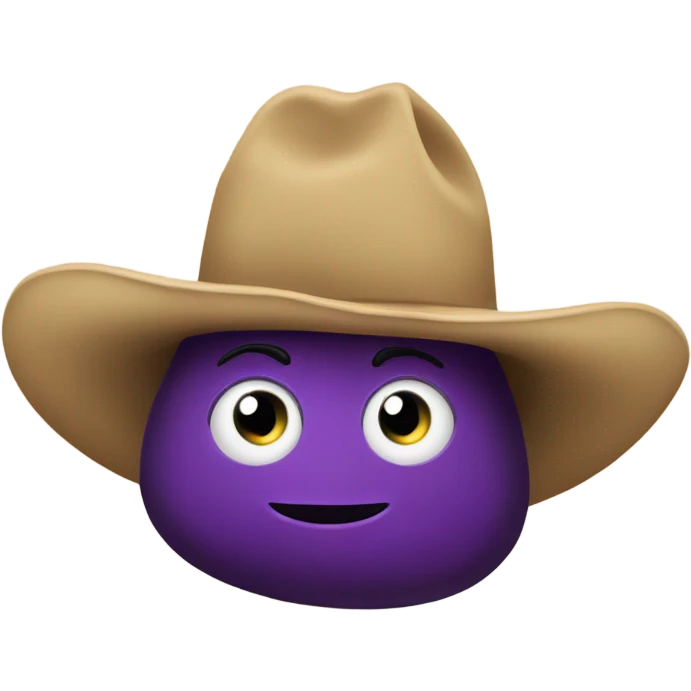 Eggplant with a cowboy hat emoji