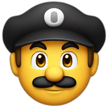 Mario with black hat emoji