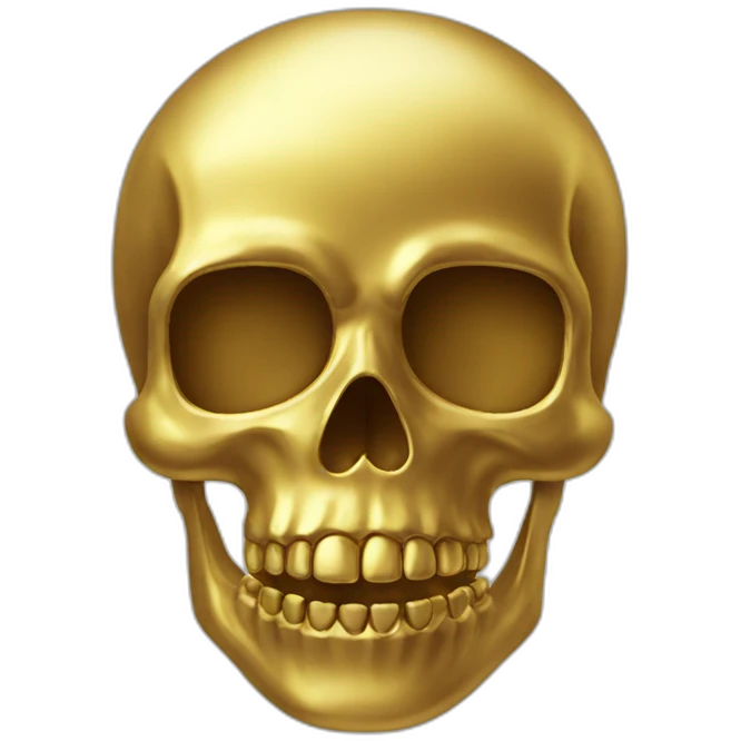 Gold skull emoji