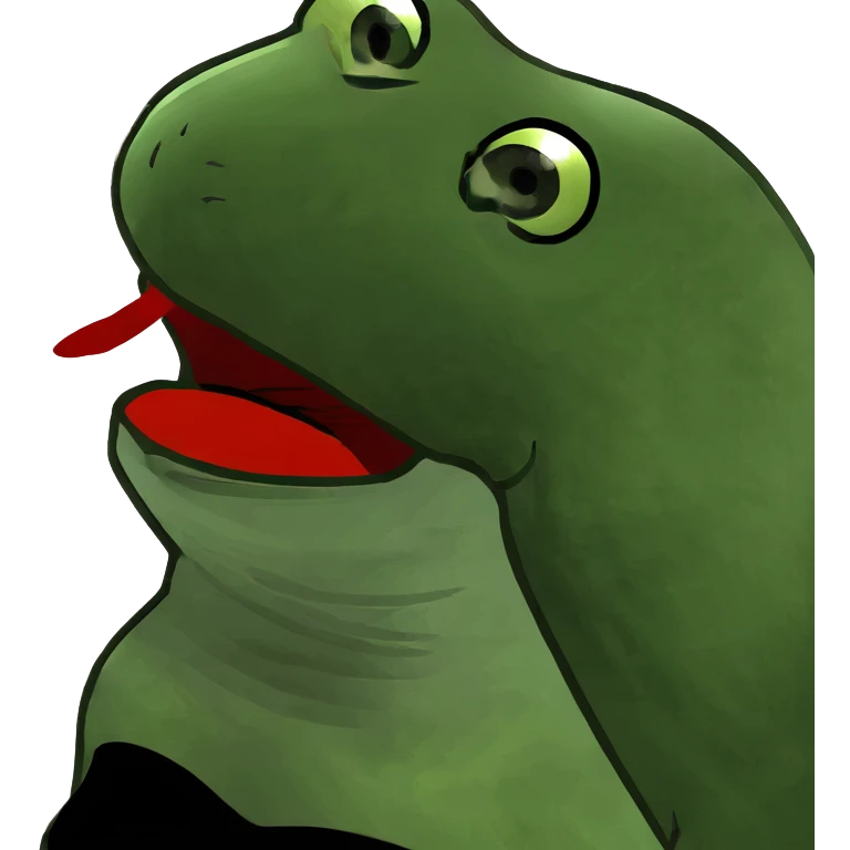 green frog with Marilyn Monroe's hairstyle and red lipstick, blending meme and Hollywood glamour emoji