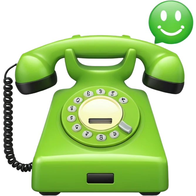 green phone, front view, simple, no text emoji