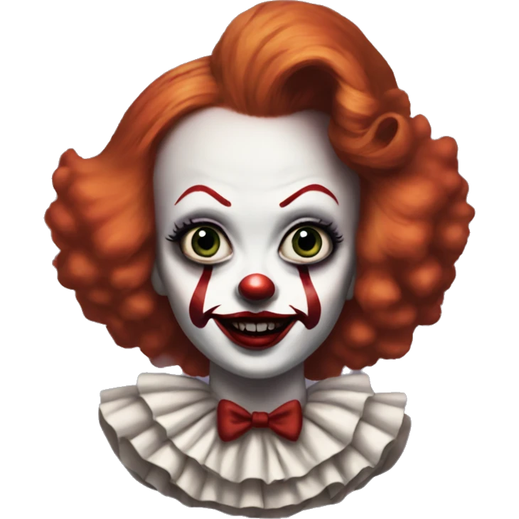 pennywise the clowns girlfriend with pretty makeup emoji