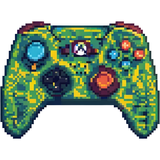 xbox controller with a retro 8-bit look emoji