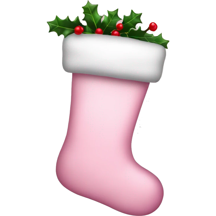  light pink Christmas stocking emoji