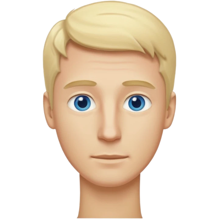 Make me a white man woth blonde hair that has an extra long neck emoji