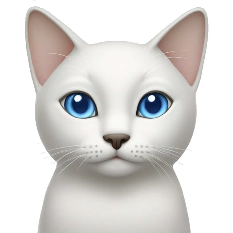 White Siam cat with blue eyes  emoji