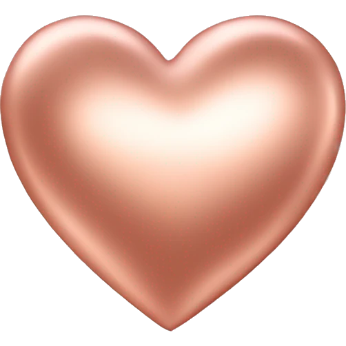 Rose gold heart emoji
