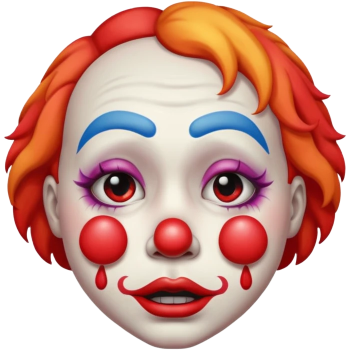 sad crying clown emoji