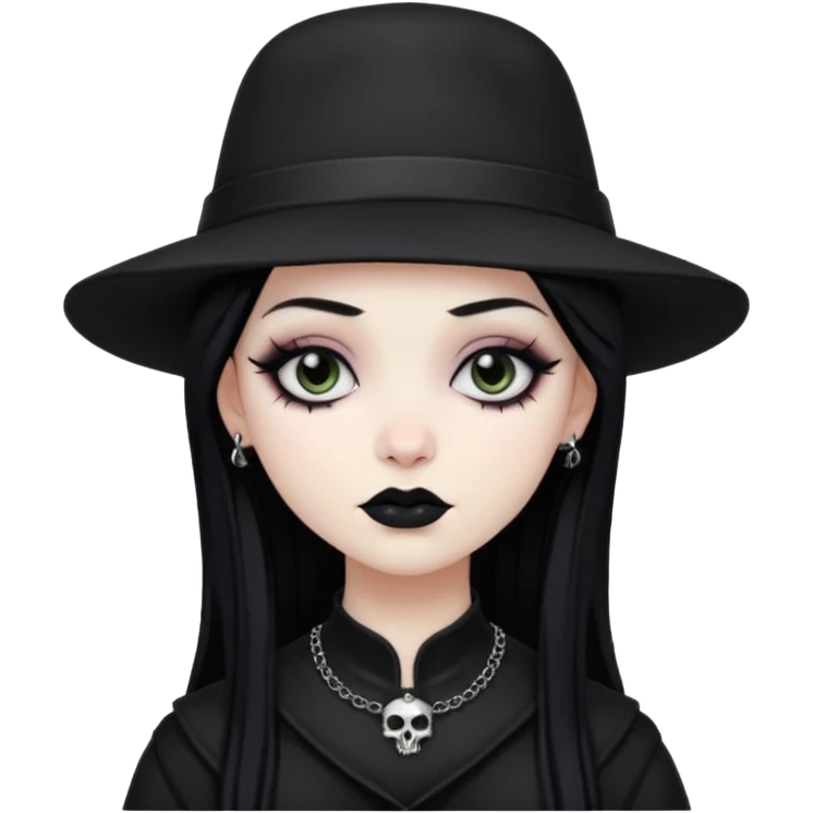 goth in hat emoji