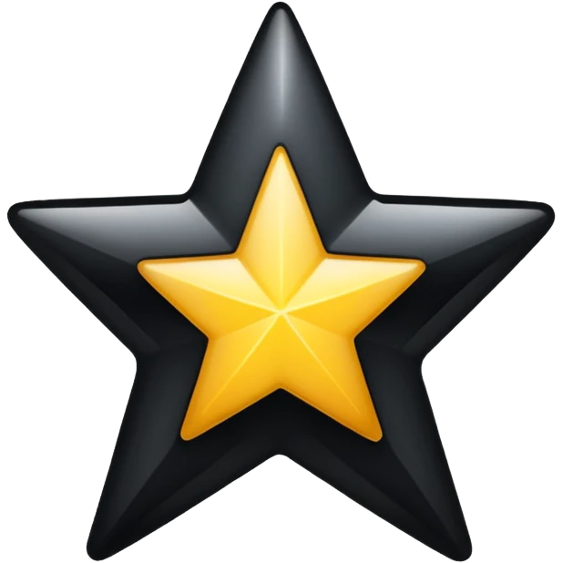 Half black star emoji emoji