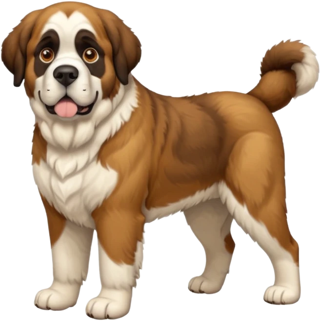 old St. Bernard dog, full body emoji