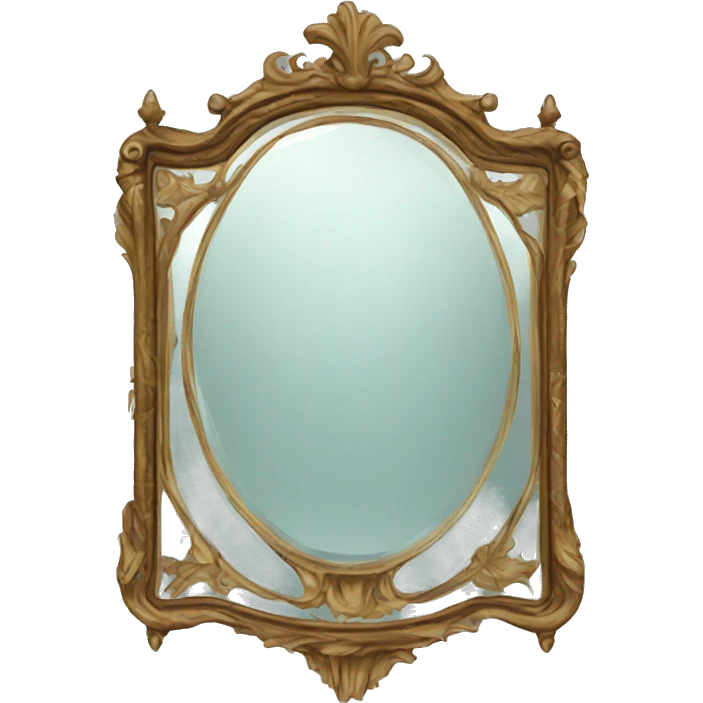 Victorian mirror with glass emoji