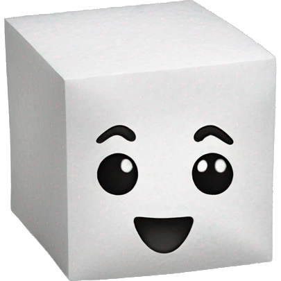 sugar cube on a paper emoji