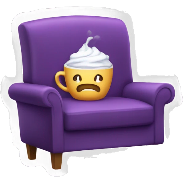 Cup of purple sofa emoji