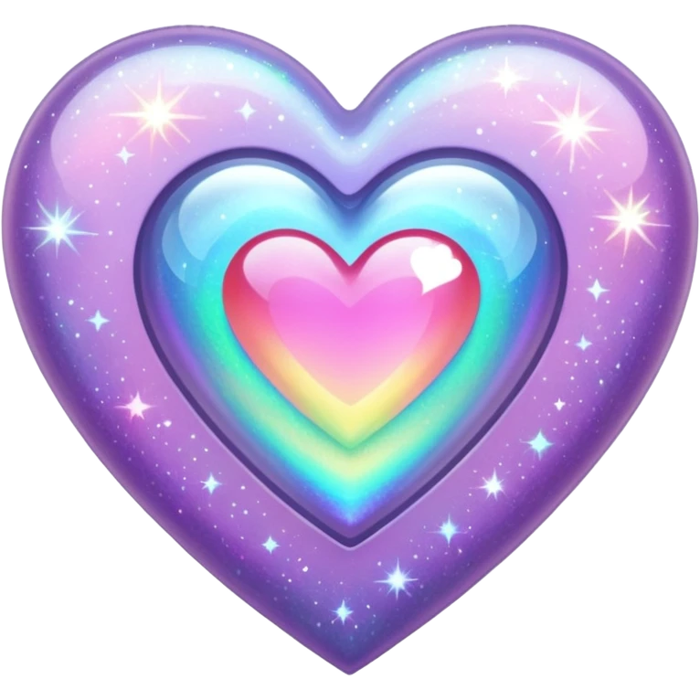 heart with a holographic sparkle emoji