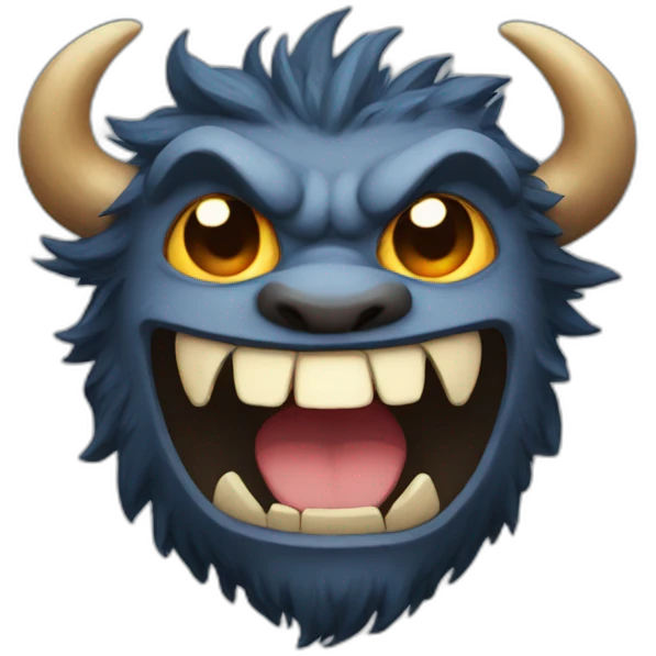 hairy oni smile emoji