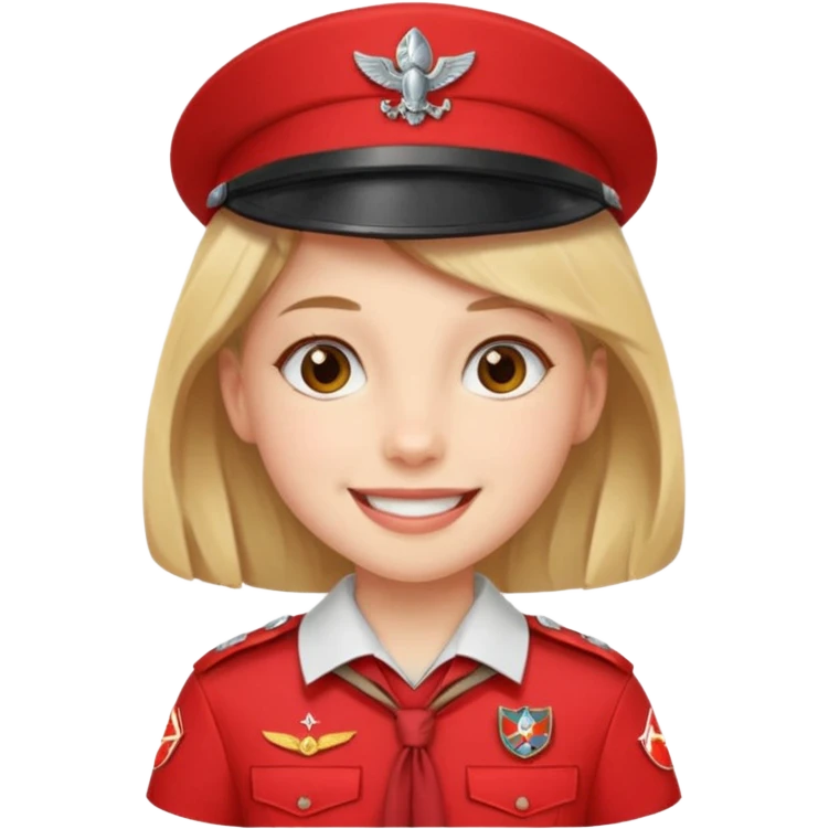 scout girl with red scout uniform emoji