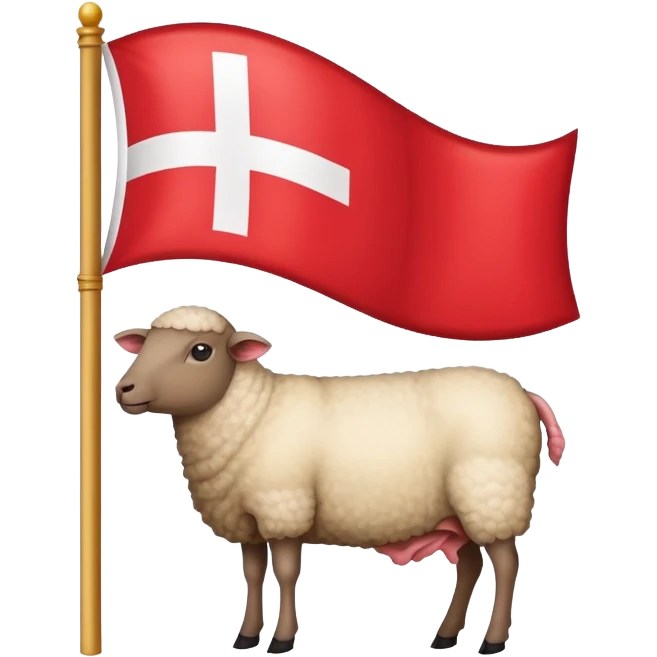 country  flag with mutton roll in the middle emoji