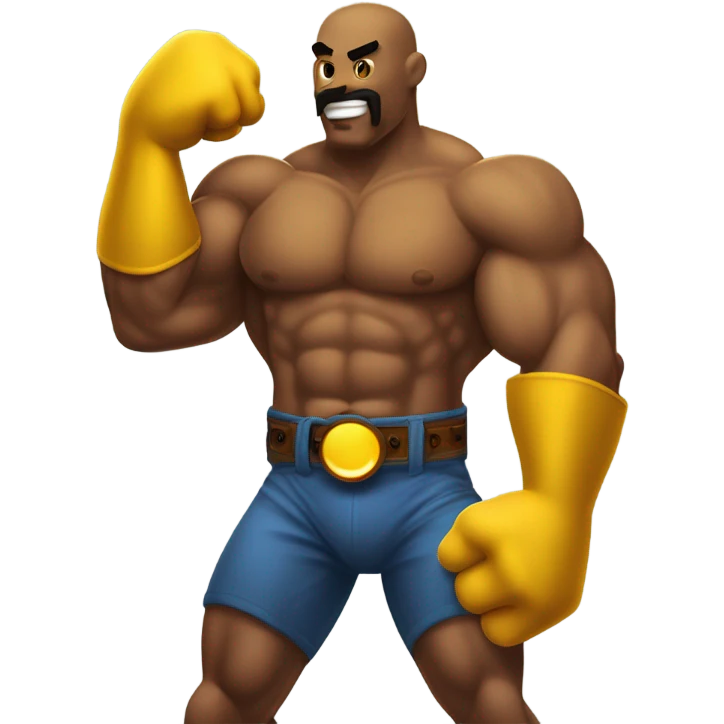 Pac-Man super jacked emoji