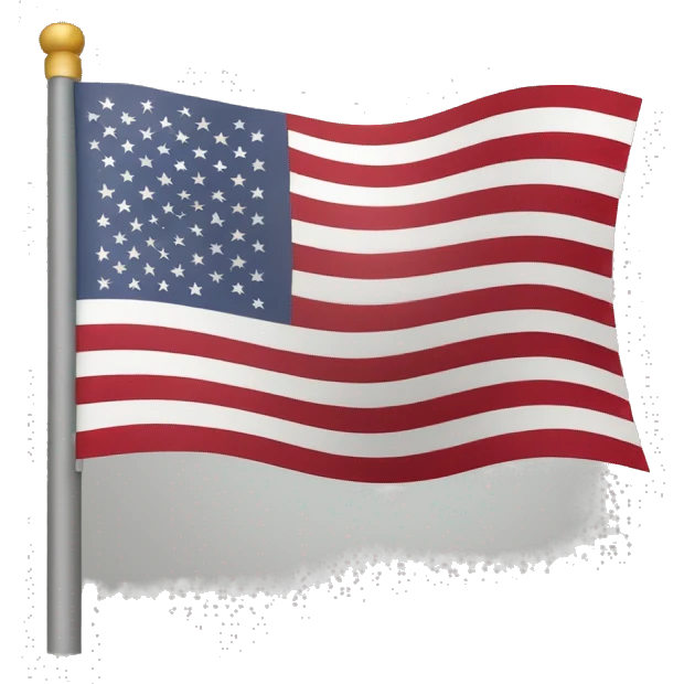 plain american flag, not waving emoji