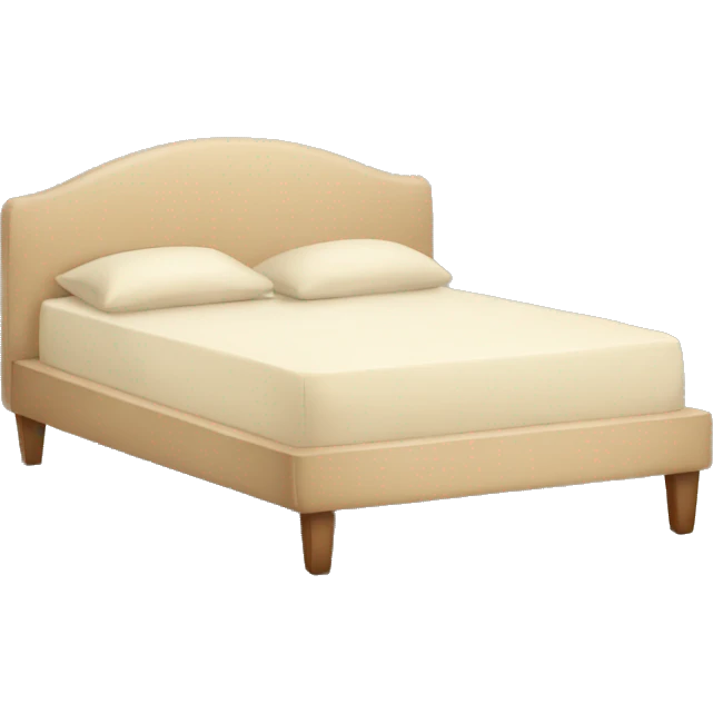 Comfy beige bed emoji