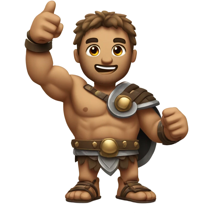 Gladiator thumbs up to thumbs down emoji
