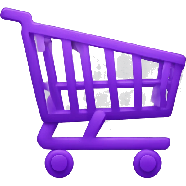 Purple shopping cart emoji
