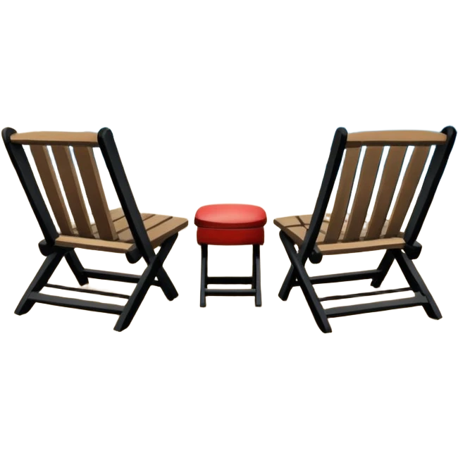 Seating at beach emoji