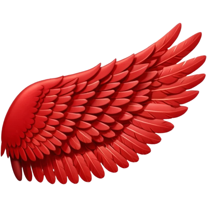 Red angel wing emoji