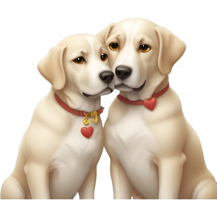 dogs and love emoji