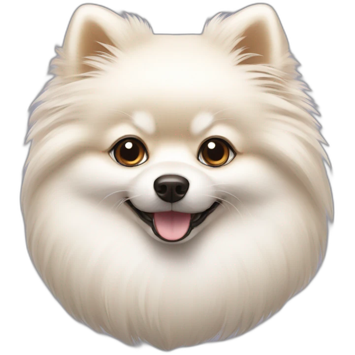 a white cartoon pomeranian emoji
