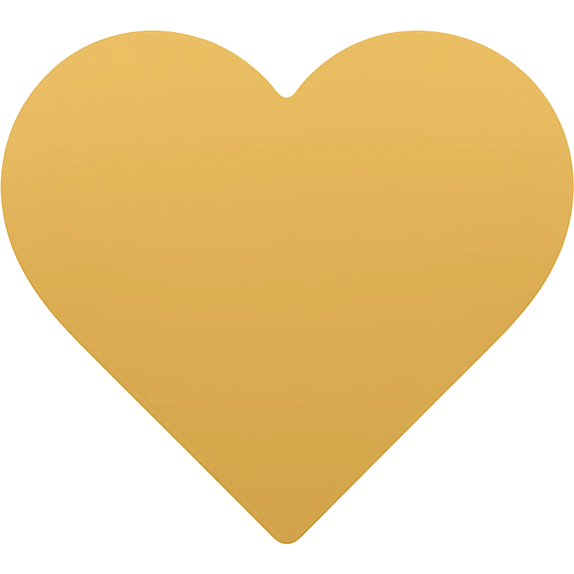 heart symbol in gold color #c89f49, elegant, no text emoji