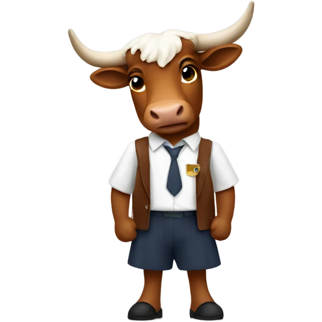 Bevo in school uniform emoji
