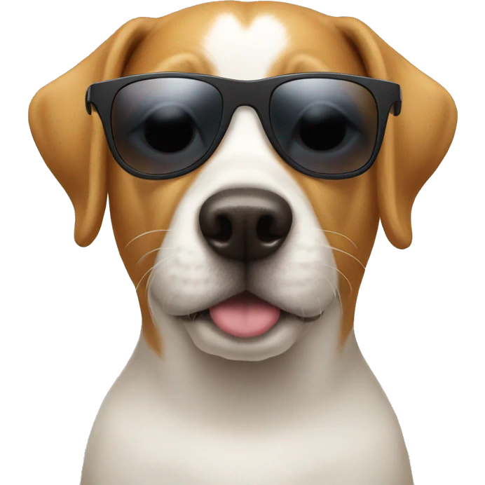 Dog wearing sun glasses  emoji