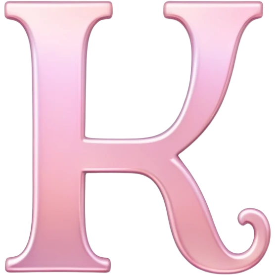 Iridescent pastel pink romantic Font setting icon with letter H emoji