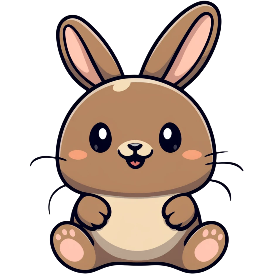 mocha bunny puffing cheeks, stamping foot emoji