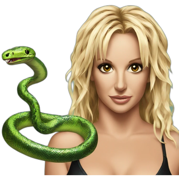 britney Spears with snake emoji