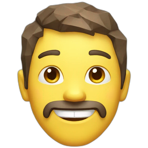 low poly smiling emoji emoji