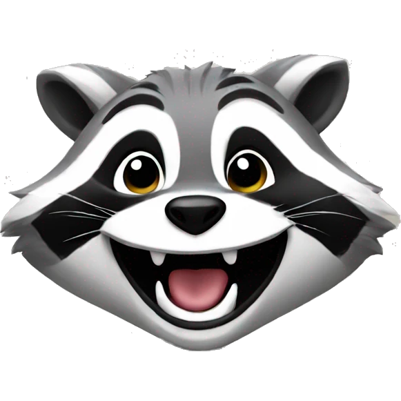 Laughing raccoon  emoji