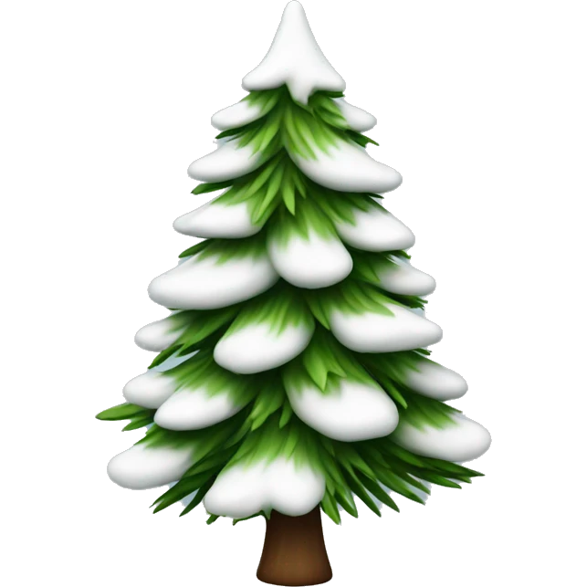  actual white fir christmas tree isolated.  emoji