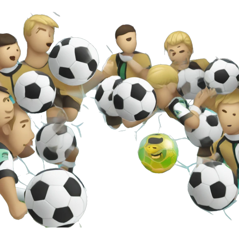 Soccer game next to an ocean emoji