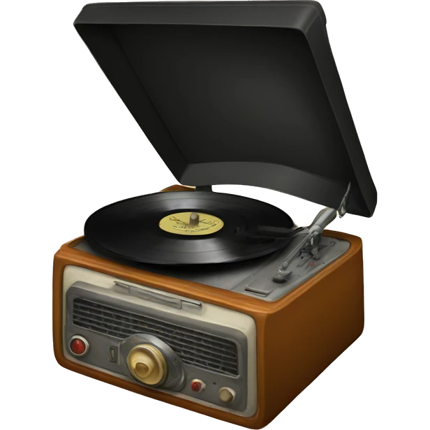 vintage record player  emoji
