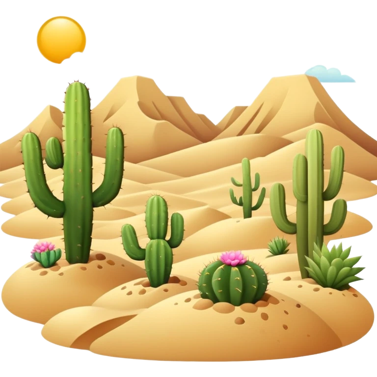 cute kawaii cdesert landscape  emoji
