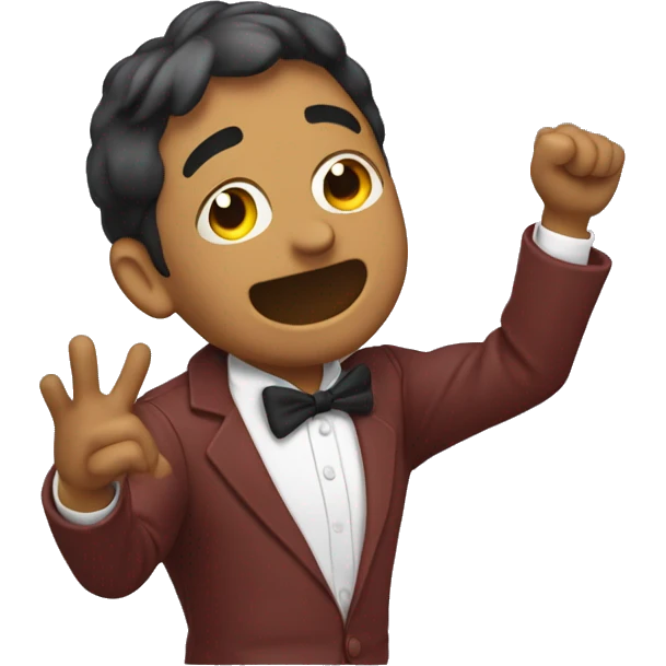 Chico haciendo el dab emoji